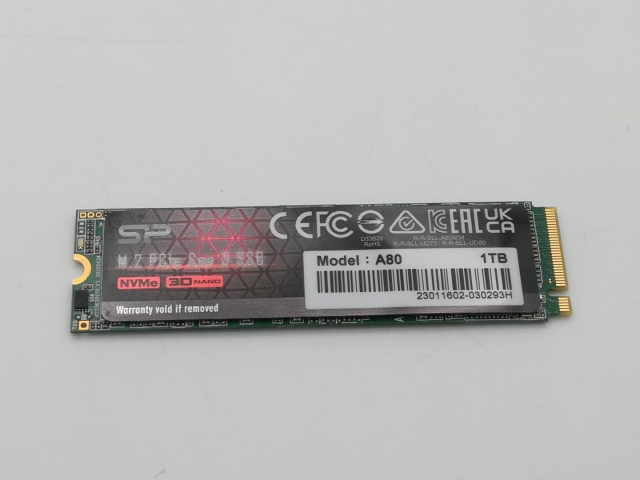 【中古】各社 1TB SSD (M.2 2280/PCIe3.0 NVMe)【秋葉2号】保証期間１週間