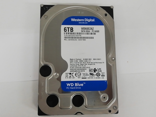 中古】W.D. WD60EZAZ WD Blue 6TB/5400rpm/256MB/6Gbps【秋葉2号】保証