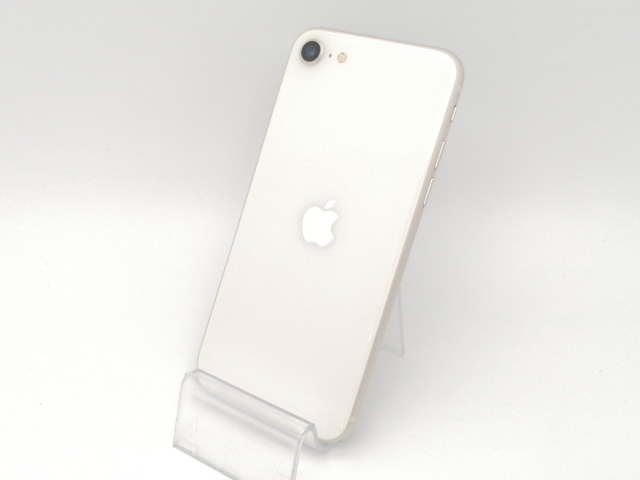 【中古】Apple au 【SIMフリー】 iPhone SE（第3世代） 64GB スターライト MMYD3J/A【川越クレアモール】保証期間１ヶ月【ランクB】