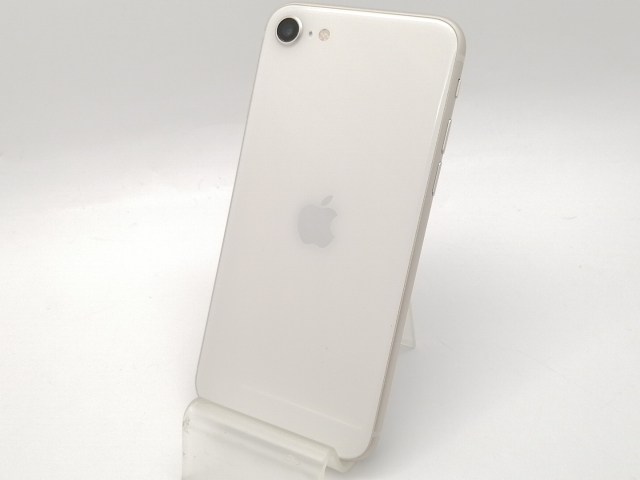 【中古】Apple au 【SIMフリー】 iPhone SE（第3世代） 64GB スターライト MMYD3J/A【大須2】保証期間１ヶ月【ランクA】