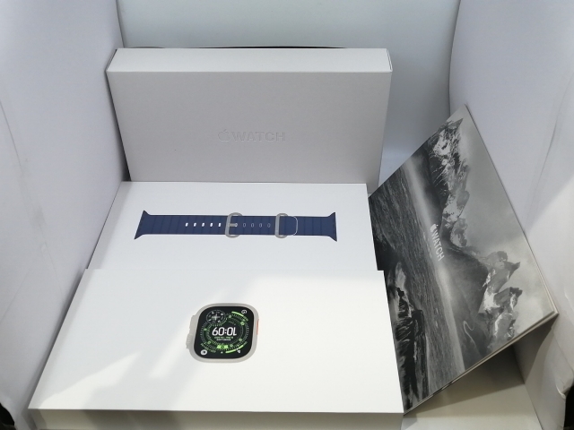 【未使用】Apple Apple Watch Ultra3 49mm Cellular ナチュラルチタニウムケース/アンカーブルーオーシャンバンド MEWH4J/A【大阪堂島】保証期間３ヶ月_9