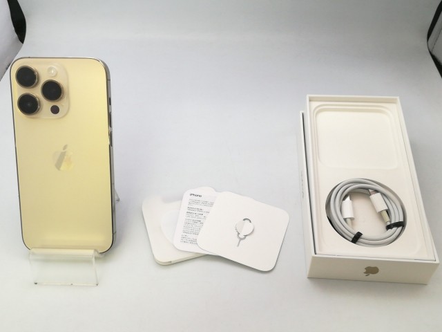 【中古】Apple 国内版 【SIMフリー】 iPhone 14 Pro 256GB ゴールド MQ173J/A【大阪堂島】保証期間１ヶ月【ランクA】