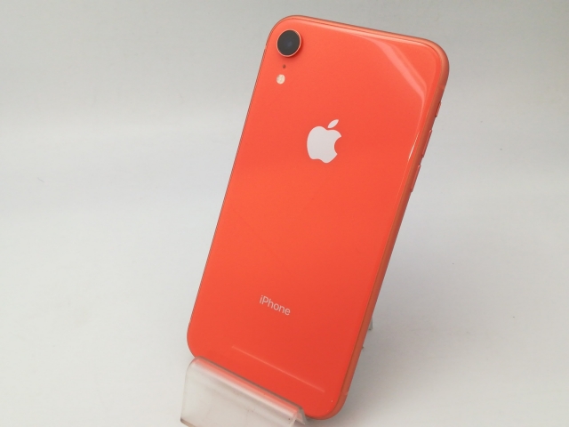 【中古】Apple 国内版 【SIM無償性】 iPhone XR 128GB コーラル MT0T2J/A【大阪堂島】言いはなつ継続期間１ヶ月【位置づけるB】
