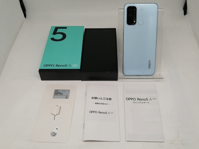 【中古】Oppo ymobile 【SIMフリー】 OPPO Reno5 A eSIM対応版 アイスブルー 6GB 128GB A103OP【日本橋3】保証期間１ヶ月【ランクB】_7