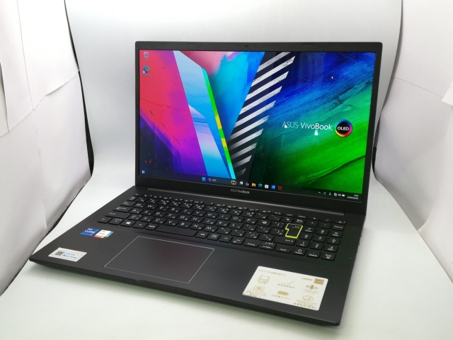 【中古】ASUS VivoBook 15 OLED K513EA K513EA-L1869T インディーブラック【i7-1165G7 8G 512G(SSD) WiFi 15OLED(1920x1080)】【大阪堂島】保証期間１ヶ月【ランクB】