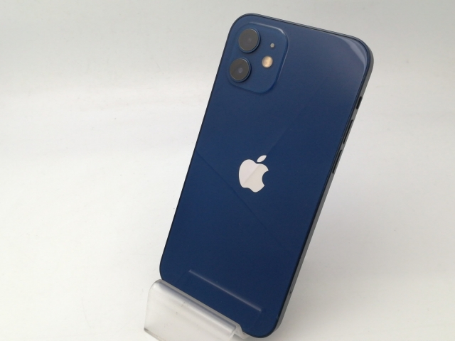 【中古】Apple SoftBank 【SIMロック解除済み】 iPhone 12 128GB ブルー MGHX3J/A【大阪堂島】保証期間１ヶ月【ランクB】