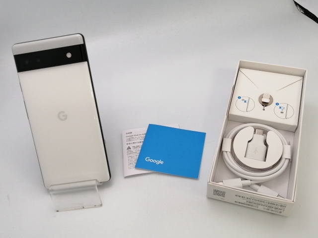 中古】Google 国内版 【SIMフリー】 Pixel 6a チョーク 6GB 128GB
