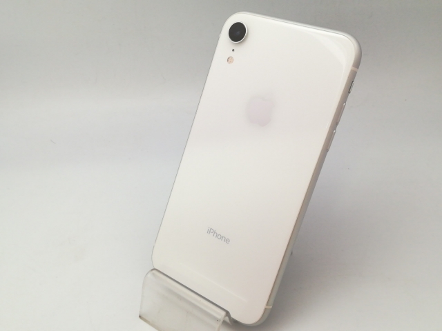 【中古】Apple mineo 【SIMフリー】 iPhone XR 128GB ホワイト MT0J2J/A【大阪堂島】保証期間１ヶ月【ランクC】