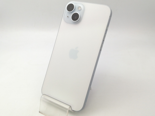 【中古】【赤ロム保証あり】Apple au 【SIMフリー】 iPhone 15 Plus 128GB ブルー MU0D3J/A【博多】保証期間１ヶ月【ランクA】
