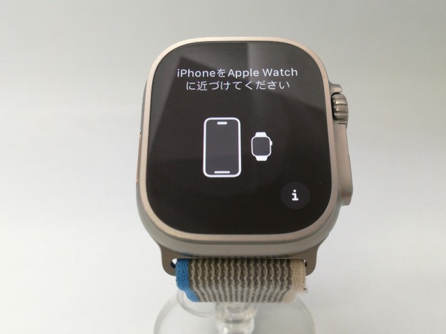 【中古】Apple Apple Watch Ultra 49mm Cellular チタニウムケース/ブルー/グレイトレイルループ S&M MNHL3J/A【大阪堂島】保証期間１ヶ