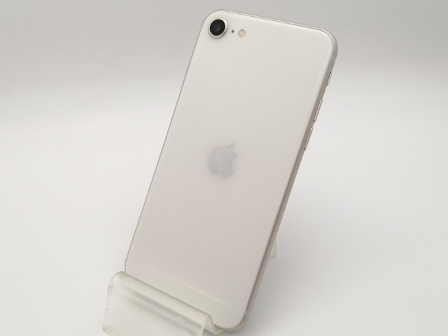 【中古】Apple au 【SIMフリー】 iPhone SE（第3世代） 64GB スターライト MMYD3J/A【大須2】保証期間１ヶ月【ランクA】