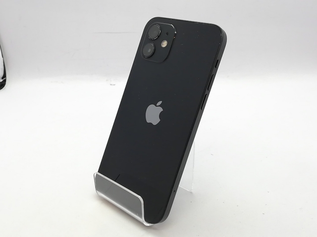 【中古】Apple au 【SIMロック解除済み】 iPhone 12 64GB ブラック MGHN3J/A【立川フロム中武】保証期間１ヶ月【ランクB】