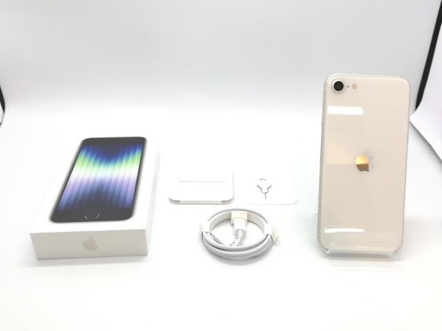 【中古】Apple 国内版 【SIMフリー】 iPhone SE（第3世代） 128GB スターライト MMYG3J/A【立川フロム中武】保証期間１ヶ月【ランクB】