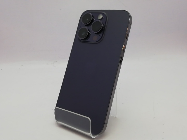 【中古】Apple docomo 【SIMフリー】 iPhone 14 Pro 128GB ディープパープル MQ0F3J/A【立川フロム中武】保証期間１ヶ月【ランクB】