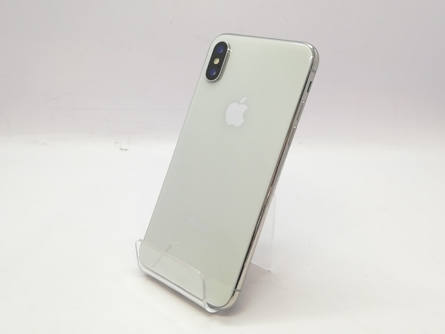 【中古】Apple SoftBank 【SIMロック解除済み】 iPhone X 64GB シルバー MQAY2J/A【立川フロム中武】保証期間１ヶ月【ランクB】