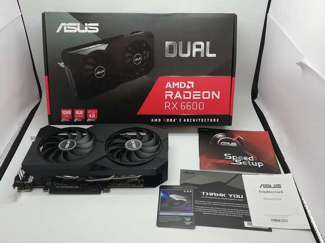 【中古】ASUS DUAL-RX6600-8G RX6600/8GB(GDDR6)【立川フロム中武】保証期間１週間