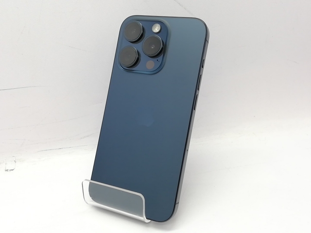 【中古】Apple 国内版 【SIMフリー】 iPhone 15 Pro 128GB ブルーチタニウム MTUA3J/A【立川フロム中武】保証期間１ヶ月【ランクB】