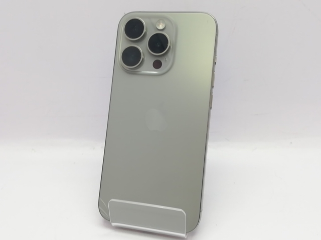 【中古】Apple au 【SIMフリー】 iPhone 15 Pro 128GB ナチュラルチタニウム MTU93J/A【立川フロム中武】保証期間１ヶ月【ランクC】