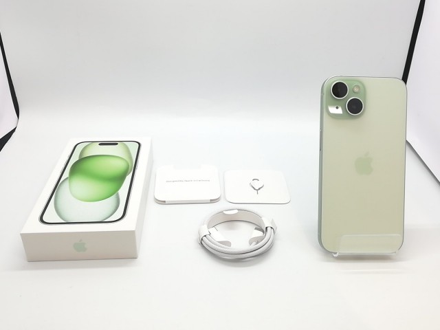 【中古】Apple 国内版 【SIMフリー】 iPhone 15 128GB グリーン MTMM3J/A【立川フロム中武】保証期間１ヶ月【ランクA】