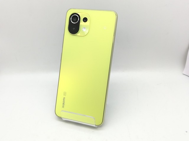 【中古】Xiaomi 国内版 【SIMフリー】 Mi 11 Lite 5G シトラスイエロー 6GB 128GB M2101K9R【宇田川】保証期間１ヶ月【ランクB】