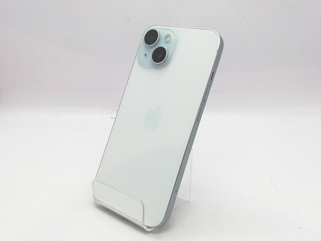 【中古】Apple SoftBank 【SIMフリー】 iPhone 15 128GB ブルー MTML3J/A【立川フロム中武】保証期間１ヶ月【ランクA】