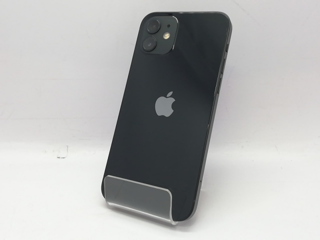 【中古】Apple au 【SIMロック解除済み】 iPhone 12 64GB ブラック MGHN3J/A【立川フロム中武】保証期間１ヶ月【ランクB】