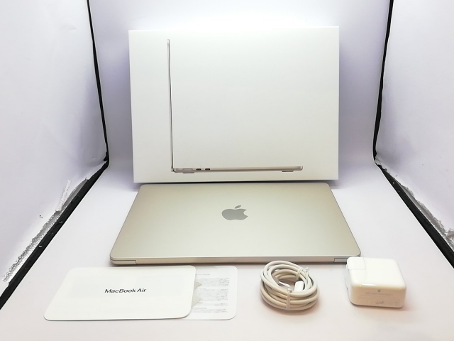 【中古】Apple MacBook Air 13インチ M2(CPU:8C/GPU:8C) 8GB/256GB スターライト MLY13J/A (M2,2022)【立川フロム中武】保証期間１ヶ月【ランクB】