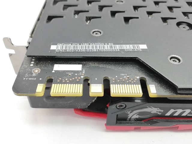 【中古】MSI GeForce GTX 1080 GAMING X 8G GTX1080/8GB(GDDR5X)/PCI-E【立川フロム中武】言いはなつ継続期間１週