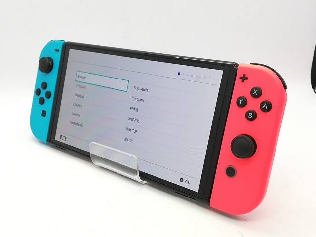 中古】Nintendo Switch 本体 (有機ELモデル) HEG-S-KABAA ネオンブルー 