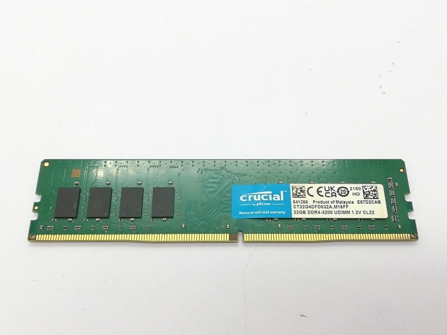 【中古】DDR4 32GB PC4-25600(DDR4-3200)【デスクトップPC用】 【立川フロム中武】保証期間１週間