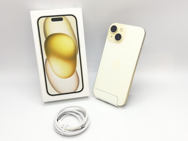 【中古】Apple docomo 【SIMフリー】 iPhone 15 128GB イエロー MTMK3J/A【立川フロム中武】保証期間１ヶ月【ランクA】