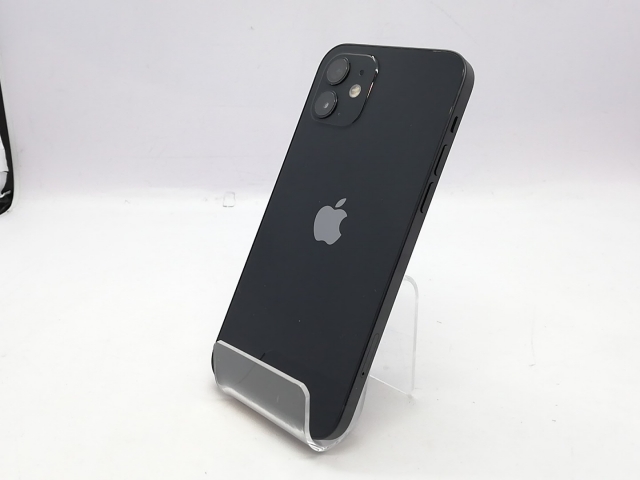【中古】Apple au 【SIMロック解除済み】 iPhone 12 64GB ブラック MGHN3J/A【立川フロム中武】保証期間１ヶ月【ランクB】