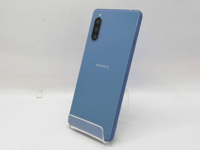 【中古】SONY au 【SIMロック解除済み】 Xperia 10 III ブルー 6GB 128GB SOG04【立川フロム中武】保証期間１ヶ月【ランクB】
