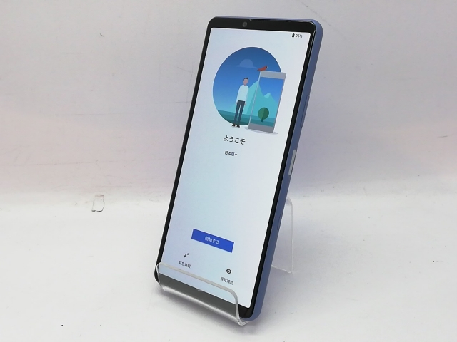 【中古】SONY au 【SIMロック解除済み】 Xperia 10 III ブルー 6GB 128GB SOG04【立川フロム中武】保証期間１ヶ月【ランクB】_1