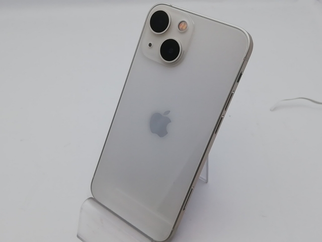 【中古】Apple docomo 【SIMフリー】 iPhone 13 mini 128GB スターライト MLJE3J/A【新宿東口】保証期間１ヶ月【ランクC】
