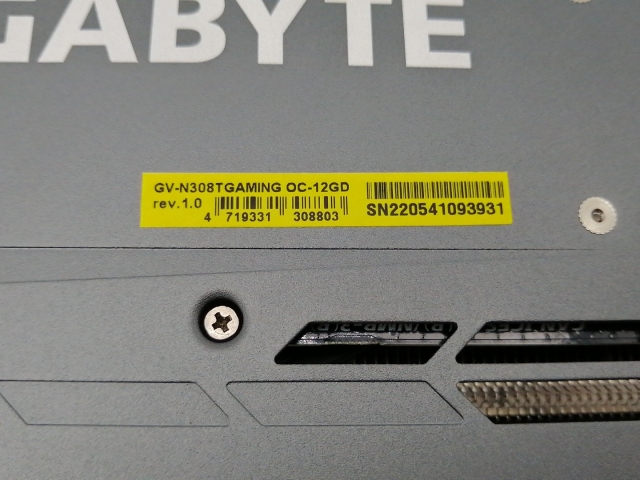 中古】GIGABYTE GeForce RTX 3080 Ti GAMING OC 12G（GV-N308TGAMING
