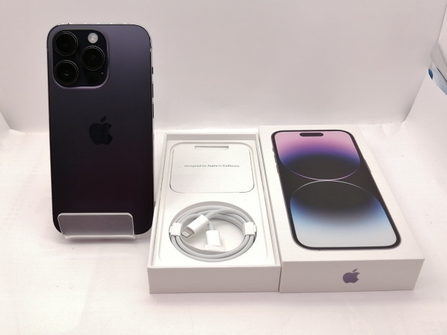 【中古】Apple 国内版 【SIMフリー】 iPhone 14 Pro 128GB ディープパープル MQ0F3J/A【宇田川】保証期間１ヶ月【ランクC】_7
