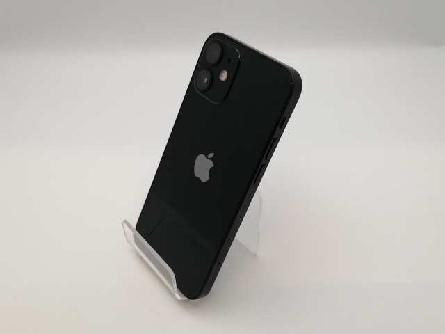 【中古】Apple SoftBank 【SIMロック解除済み】 iPhone 12 mini 64GB ブラック MGA03J/A【新宿東口】保証期間１ヶ月【ランクB】