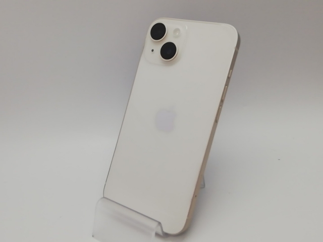 【中古】Apple au 【SIMフリー】 iPhone 14 128GB スターライト MPUQ3J/A【府中ル・シーニュ】保証期間１ヶ月【ランクA】