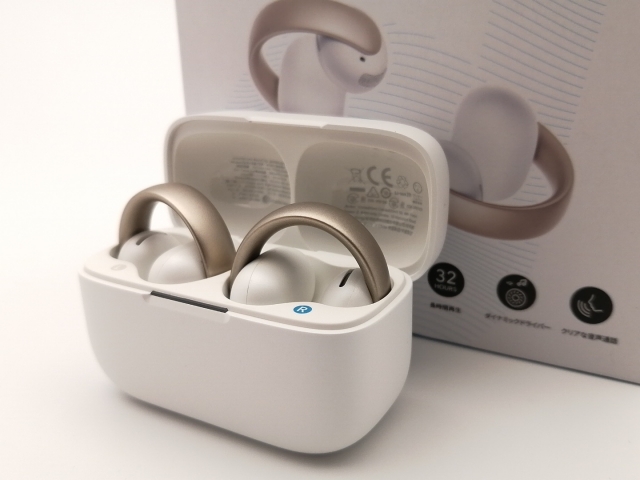 Anker Soundcore AeroClip ホワイト&ゴールド Anker Soundcore