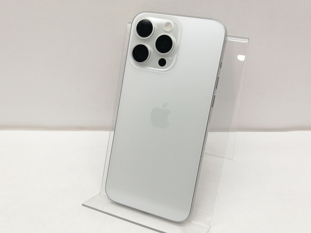 【中古】Apple 国内版 【SIMフリー】 iPhone 15 Pro Max 256GB ホワイトチタニウム MU6Q3J/A【東池袋1丁目】保証期間１ヶ月【ランクA】