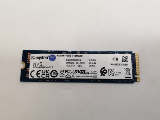 【中古】各社 1TB SSD (M.2 2280/PCIe4.0 NVMe)【仙台イービーンズ】保証期間１週間