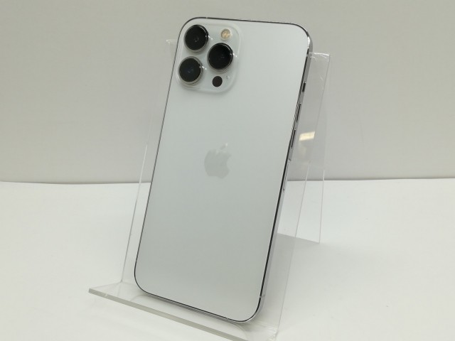 【中古】Apple 国内版 【SIMフリー】 iPhone 13 Pro Max 128GB シルバー MLJ53J/A【仙台イービーンズ】保証期間１ヶ月【ランクB】