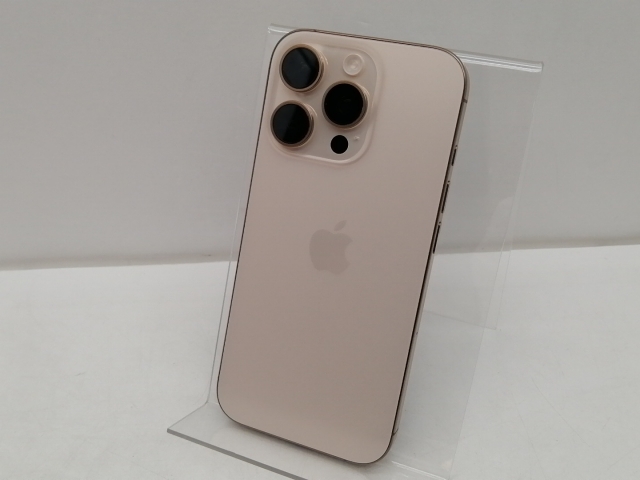 【中古】Apple 国内版 【SIMフリー】 iPhone 16 Pro 128GB デザートチタニウム MYMX3J/A【千葉】保証期間１ヶ月【ランクA】