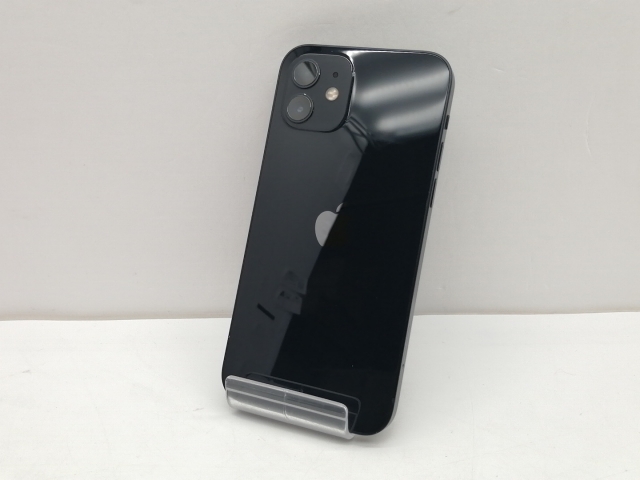 【中古】Apple au 【SIMロック解除済み】 iPhone 12 64GB ブラック MGHN3J/A【高崎モントレー】保証期間１ヶ月【ランクC】