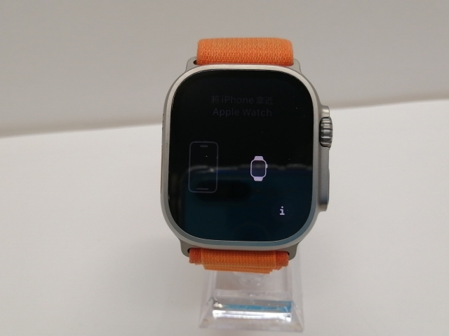 【中古】Apple Apple Watch Ultra 49mm Cellular チタニウムケース/オレンジアルパインループ L MQFM3J/A【仙台イービーンズ】保証期間１ヶ月【ランクB】