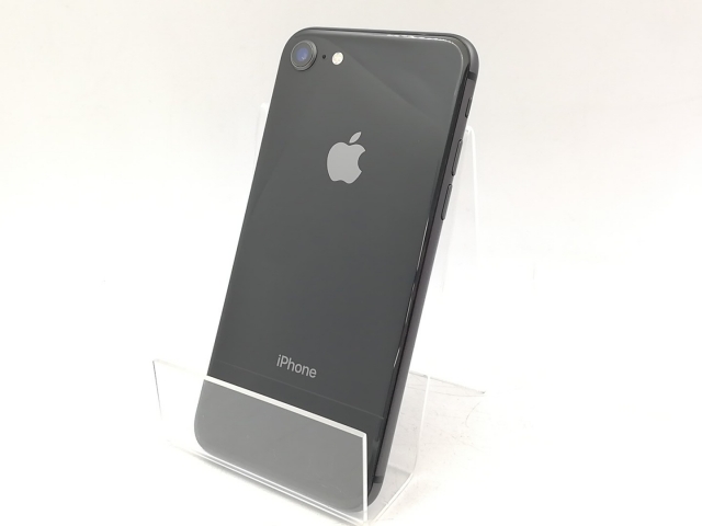【中古】Apple au 【SIMロック解除済み】 iPhone 8 256GB スペースグレイ MQ842J/A【大宮東口】保証期間１週間【ランクC】