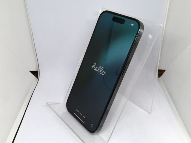 【中古】Apple 楽天モバイル 【SIMフリー】 iPhone 15 Pro 128GB ブラックチタニウム MTU73J/A【東池袋1丁目】保証期間１ヶ月【ランクB】