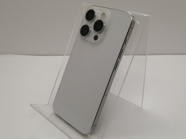 【中古】Apple 国内版 【SIMフリー】 iPhone 15 Pro 128GB ホワイトチタニウム MTU83J/A【仙台イービーンズ】保証期間１ヶ月【ランクA】