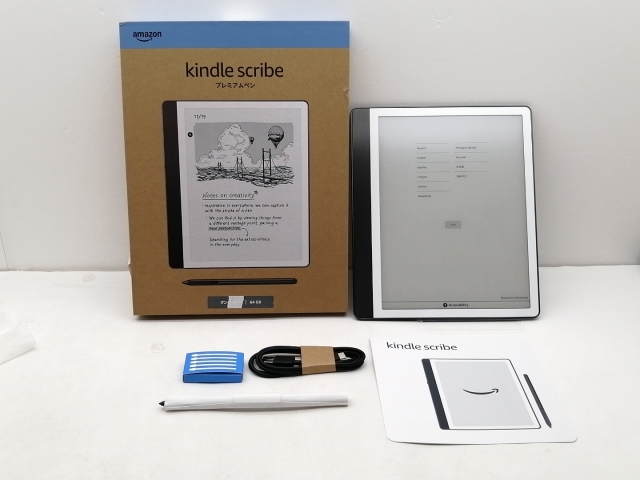 Kindle Scribe 64GB 2022年モデル。付属品未使用 中古】Amazon Kindle Scribe (2022) 64GB プレミアムペン付き【仙台